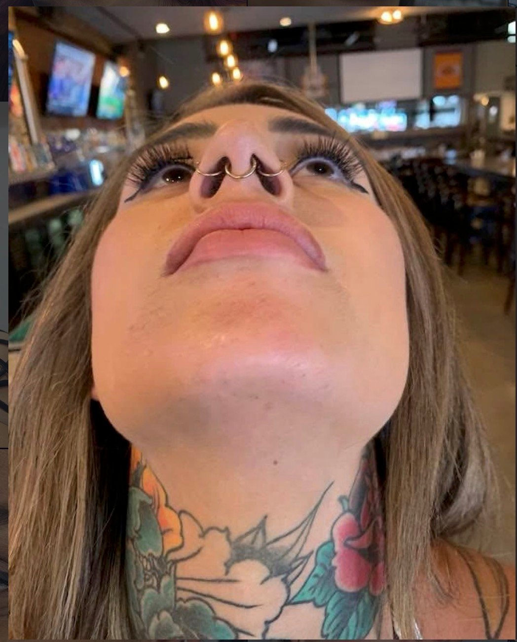 Septum piercing by a professional piercer in San Diego